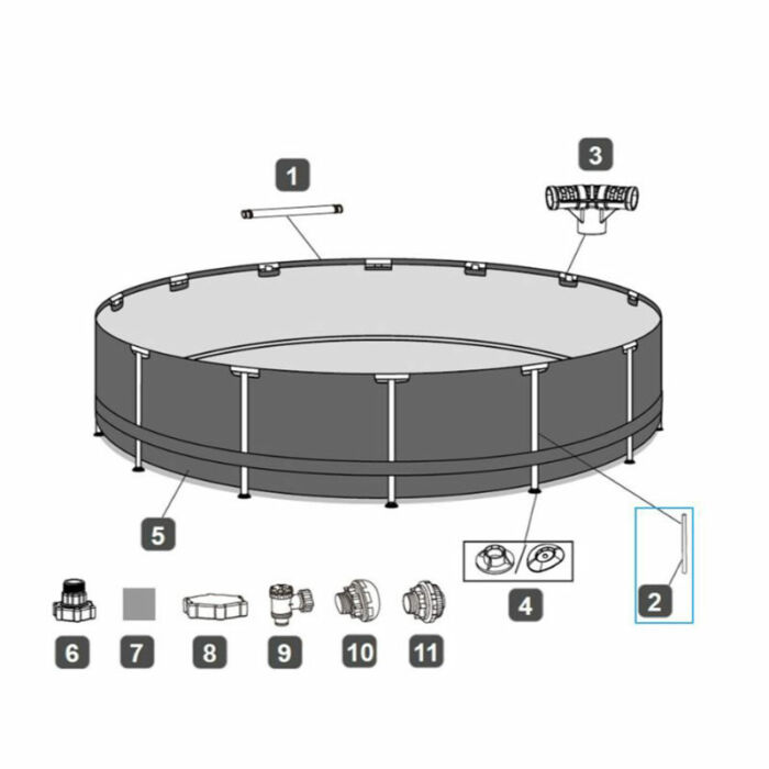Pata vertical piscina 366m x 122 cm Pata vertical piscina 366m x 122 cm