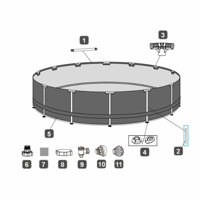 Pata vertical piscina 366m x 100 cm