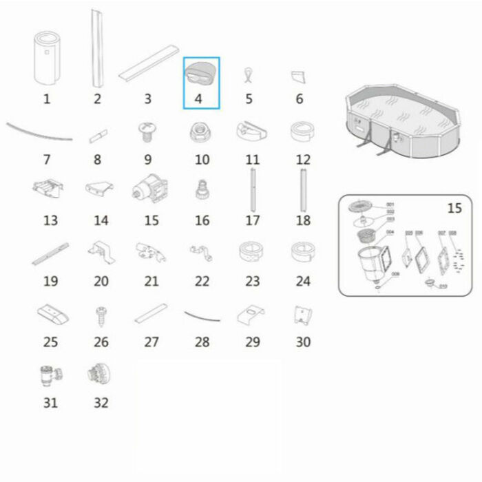 Liner piscina Hydrium 6,10 x 3,60 x 1,20 m