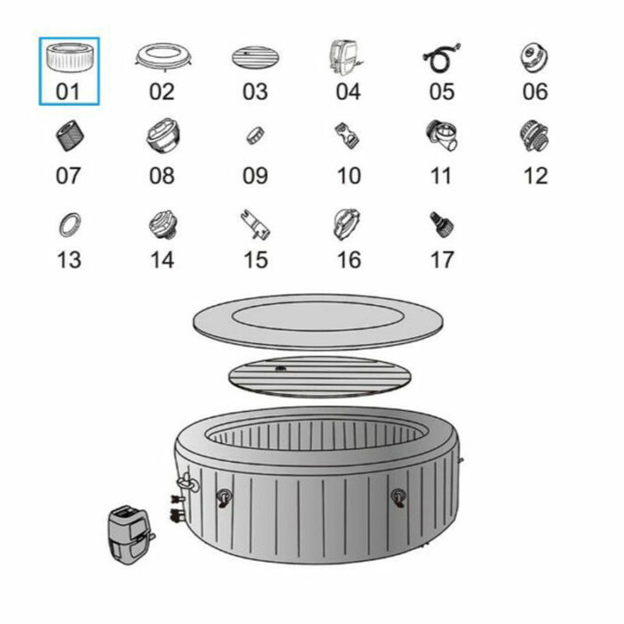 Liner para LAY-Z-SPA® Miami AirJet™ 180 x 66 cm