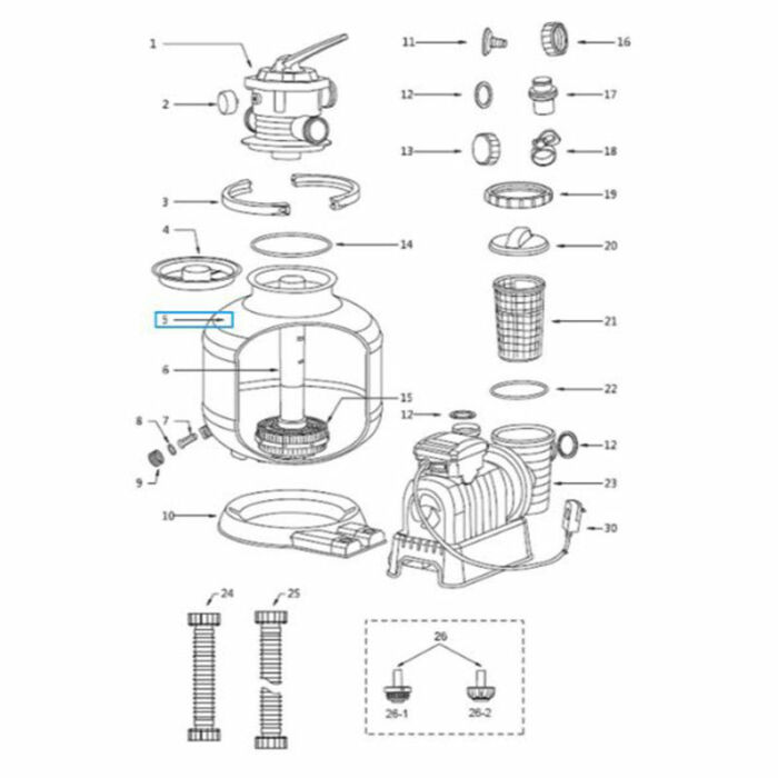 Tanque para depuradora de arena de 11355L
