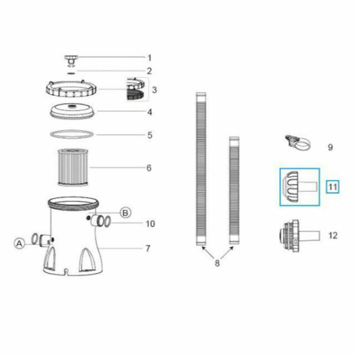 Rejilla de entrada de agua de Ø 32 mm para piscinas Rejilla de entrada de agua de Ø 32 mm para piscinas