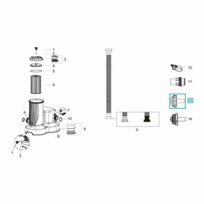 Rejilla de entrada de agua de Ø 32 mm para piscinas Rejilla de entrada de agua de Ø 32 mm para piscinas