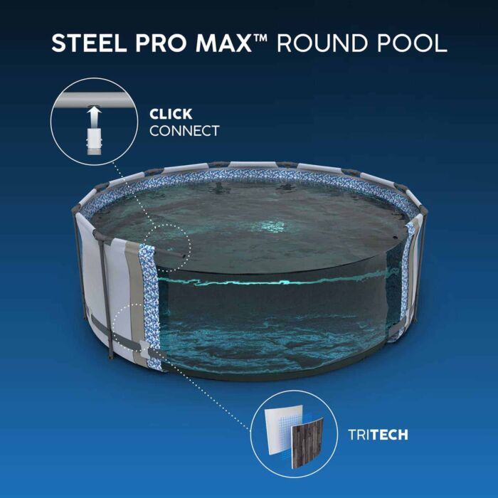 Piscina desmontable redonda Steel Pro MAX 4,27 m x 1,07 m Piscina desmontable redonda Steel Pro MAX 4,27 m x 1,07 m