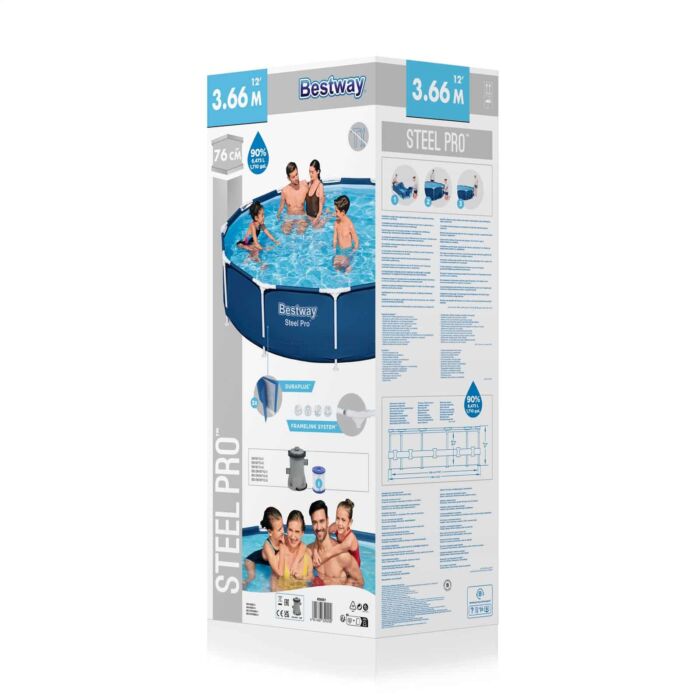 Piscina desmontable redonda Steel Pro MAX 3,66 m x 76 cm Piscina desmontable redonda Steel Pro MAX 3,66 m x 76 cm
