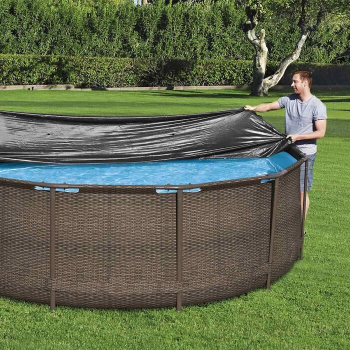 Cubierta piscina desmontable redonda de 3,66m
