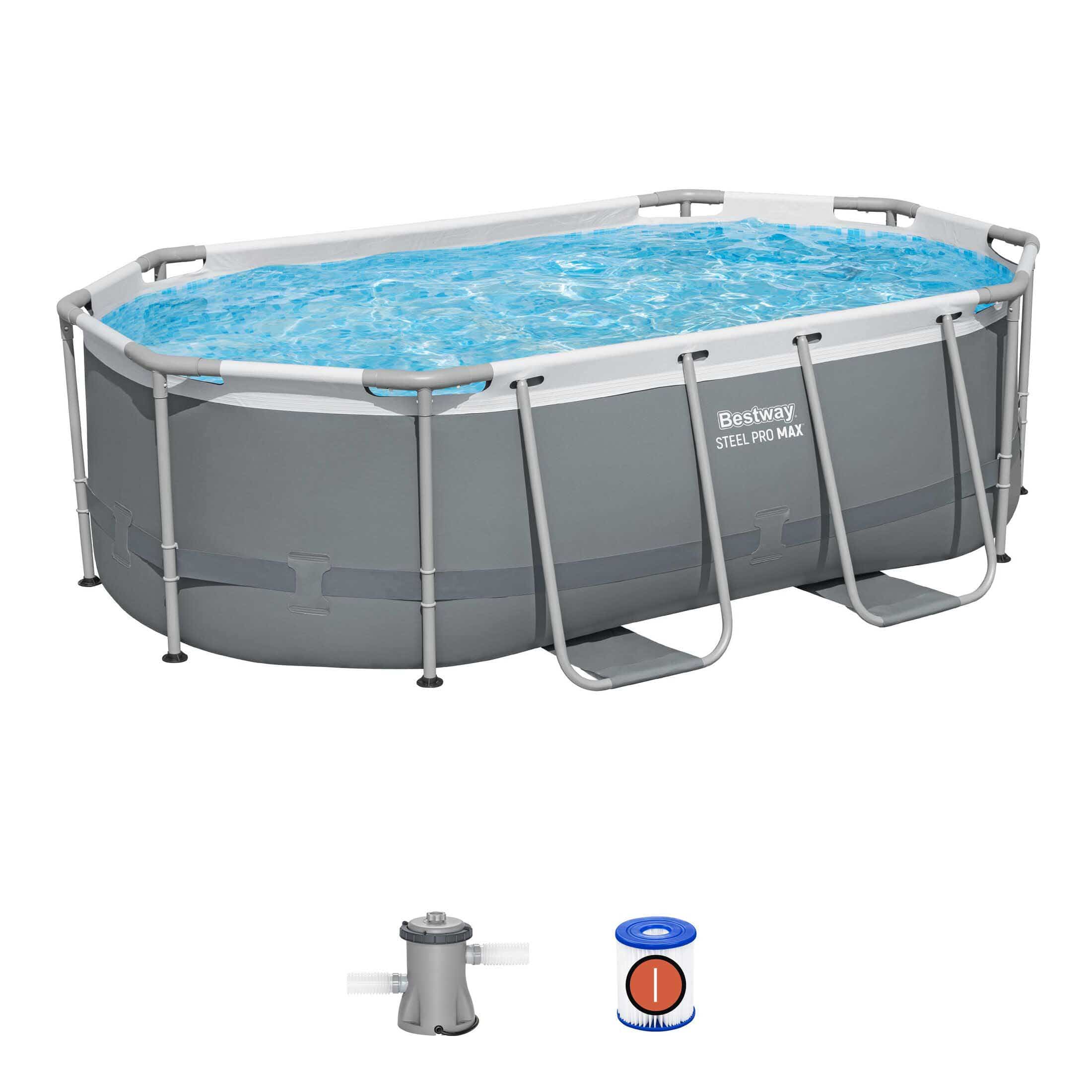 Piscina desmontable ovalada Steel Pro MAX 3,05m x 2,00m x 84 cm