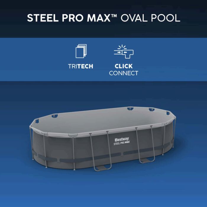 Piscina desmontable ovalada Steel Pro MAX 3,05m x 2,00m x 84 cm Piscina desmontable ovalada Steel Pro MAX 3,05m x 2,00m x 84 cm