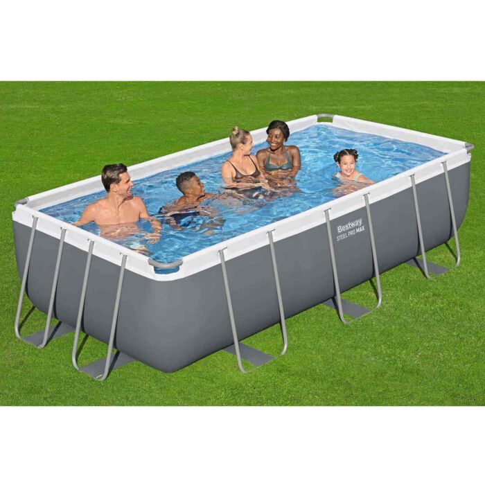 Piscina desmontable rectangular DEPURADORA CARTUCHO Steel Pro MAX 4,04m x 2,01m x 1m