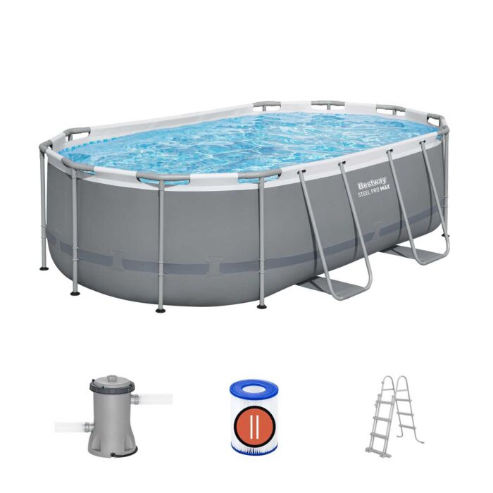 Piscina desmontable ovalada Steel Pro MAX 4,27m x 2,50m x 1m Piscina desmontable ovalada Steel Pro MAX 4,27m x 2,50m x 1m