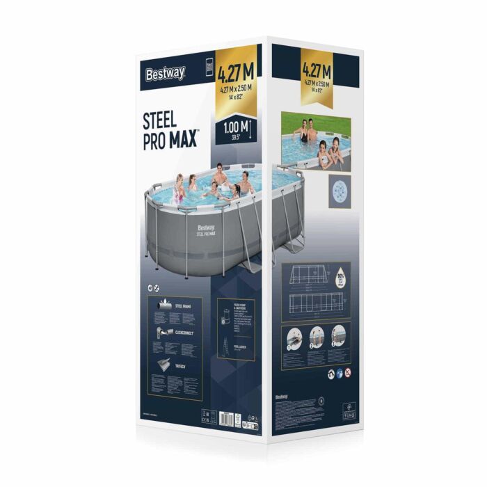Piscina desmontable ovalada Steel Pro MAX 4,27m x 2,50m x 1m Piscina desmontable ovalada Steel Pro MAX 4,27m x 2,50m x 1m