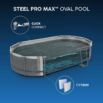 Piscina desmontable ovalada Steel Pro MAX 4,27m x 2,50m x 1m Piscina desmontable ovalada Steel Pro MAX 4,27m x 2,50m x 1m