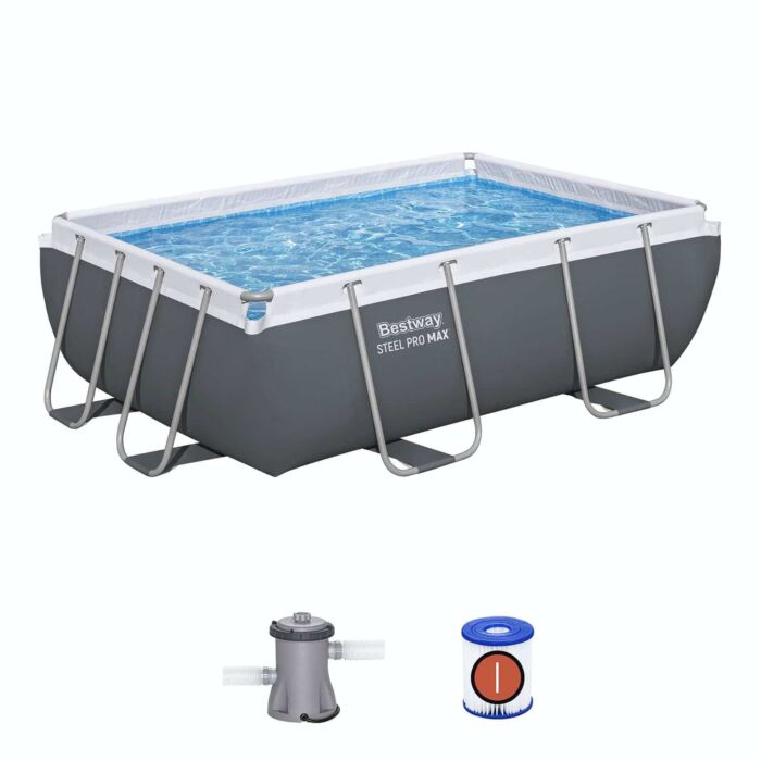 Piscina desmontable rectangular Steel Pro MAX 2,82m x 1,96m x 84 cm Piscina desmontable rectangular Steel Pro MAX 2,82m x 1,96m x 84 cm