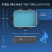 Piscina desmontable rectangular Steel Pro MAX 2,82m x 1,96m x 84 cm Piscina desmontable rectangular Steel Pro MAX 2,82m x 1,96m x 84 cm