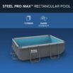 Piscina desmontable rectangular Steel Pro MAX 2,82m x 1,96m x 84 cm Piscina desmontable rectangular Steel Pro MAX 2,82m x 1,96m x 84 cm