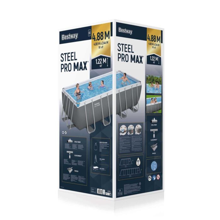 Piscina desmontable rectangular DEPURADORA ARENA 4,88m x 2,44m x 1,22m