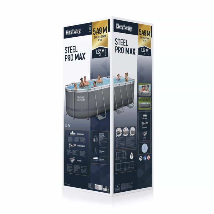 Piscina desmontable ovalada Steel Pro MAX de Bestway 5,49m x 2,74m x 1,22m