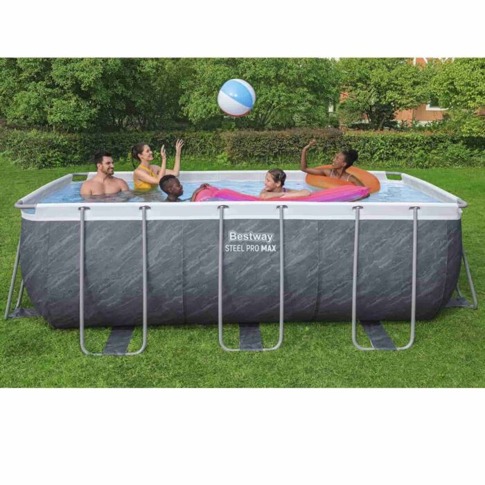 Piscina desmontable rectangular DEPURADORA CARTUCHO Steel Pro MAX 4,12m x 2,01m x 1,22m