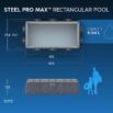 Piscina desmontable rectangular DEPURADORA CARTUCHO Steel Pro MAX 4,12m x 2,01m x 1,22m
