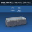 Piscina desmontable rectangular DEPURADORA CARTUCHO Steel Pro MAX 4,12m x 2,01m x 1,22m