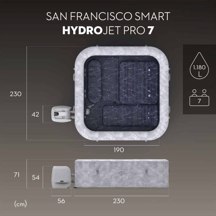 Spa hinchable 5-7 pers. Lay-Z-Spa San Francisco Smart Hydrojet Spa hinchable 5-7 pers. Lay-Z-Spa San Francisco Smart Hydrojet