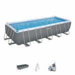 Piscina desmontable piedra con vetas DEPURADORA CARTUCHO 4,04m x 2,01m x 1m Piscina desmontable rectangular Steel Pro MAX 6,40m x 2,74m x 1,32m