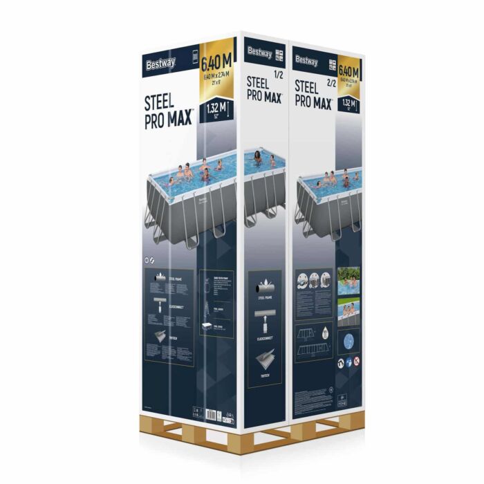 Piscina desmontable rectangular Steel Pro MAX 6,40m x 2,74m x 1,32m