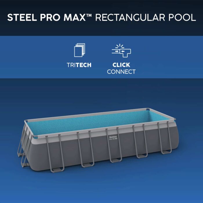 Piscina desmontable rectangular Steel Pro MAX 6,40m x 2,74m x 1,32m