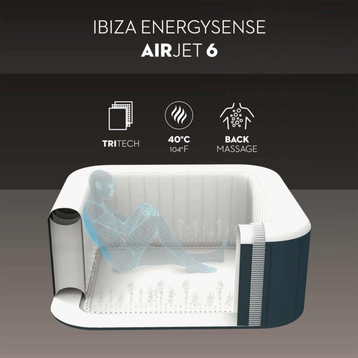 Spa hidromasaje hinchable 4-6 pers. Lay-Z-Spa Ibiza Energysense