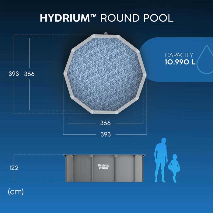 Piscina desmontable redonda de acero Hydrium™ 3,66 m x 1,22 m