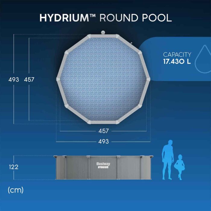 Piscina desmontable redonda acero Hydrium™ 4,57m x 1,22 m