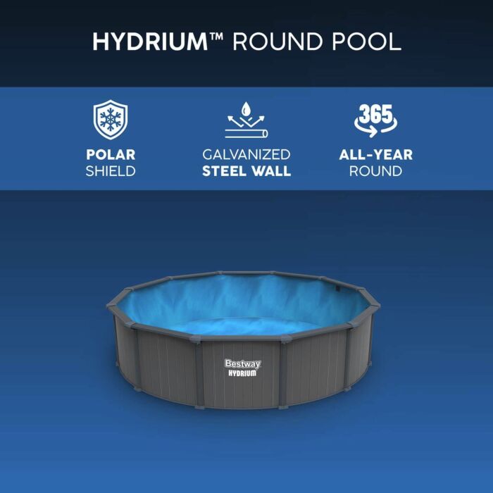 Piscina desmontable redonda acero Hydrium 4,88m x 1,32m