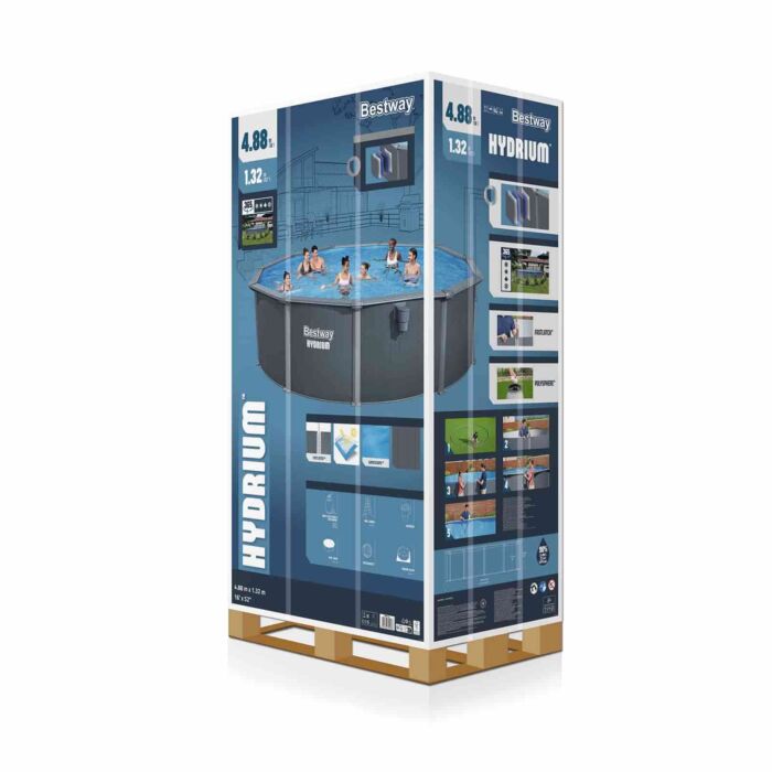 Piscina desmontable redonda acero Hydrium 4,88m x 1,32m