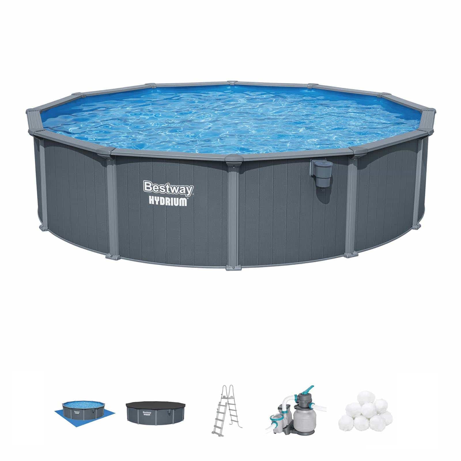 Piscina desmontable redonda acero Hydrium 5,49 m x 1,32 m