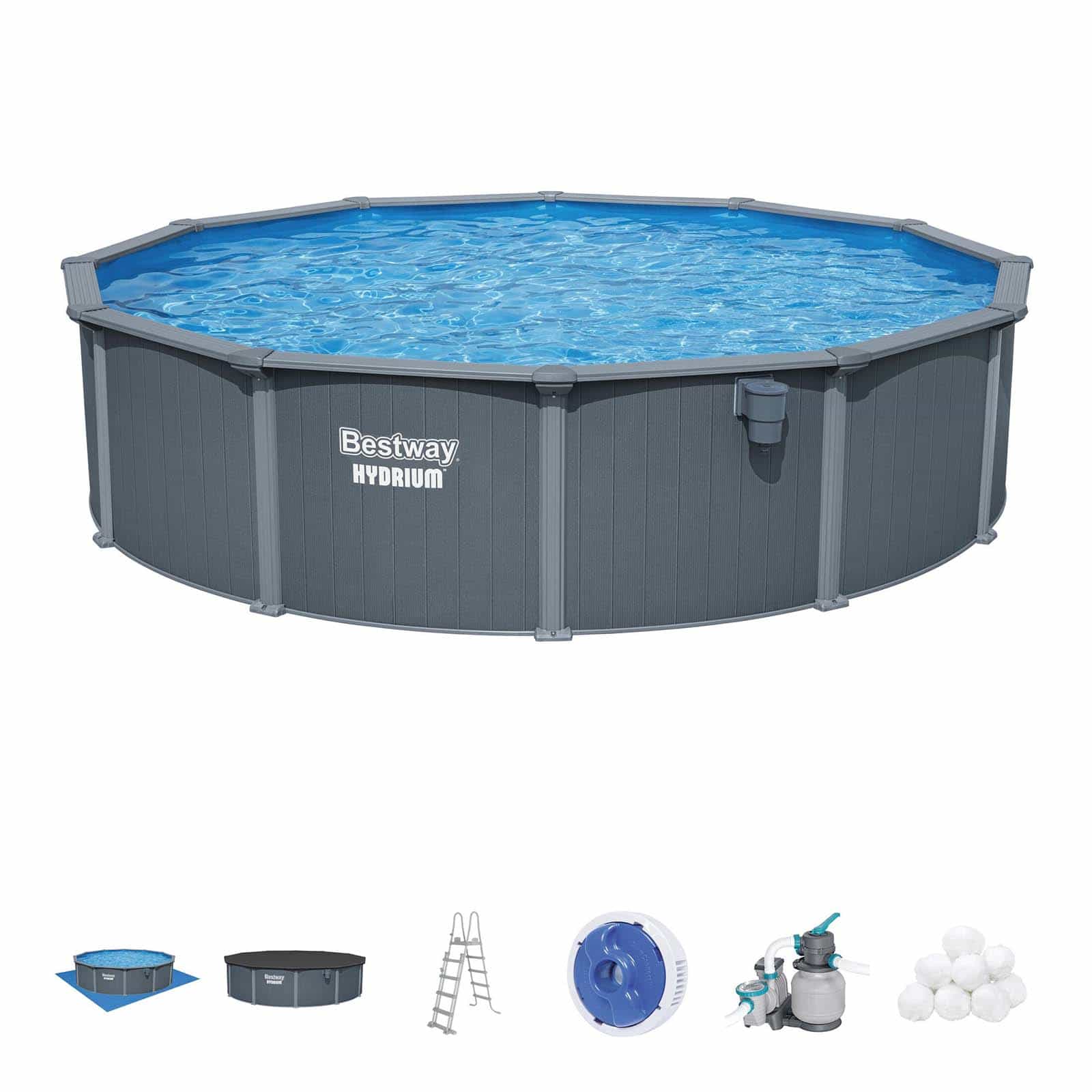 Piscina desmontable redonda acero Hydrium 5,49 m x 1,32 m