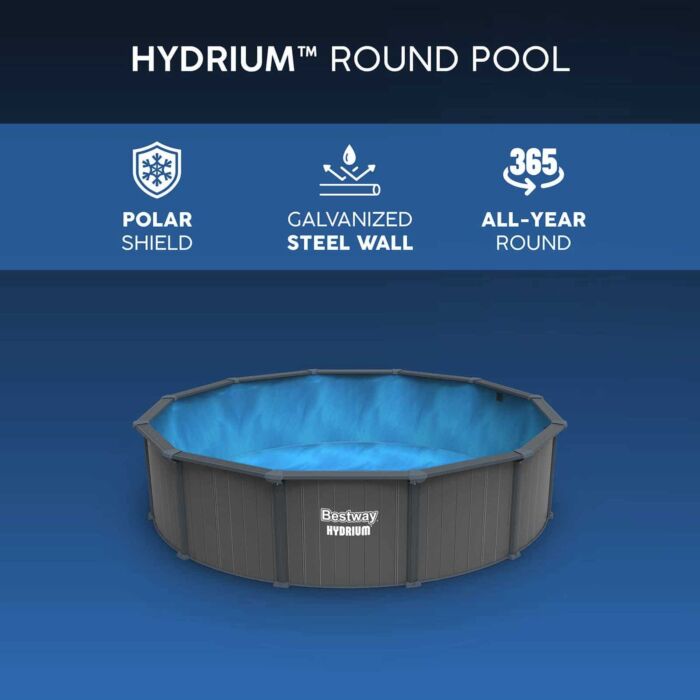 Piscina desmontable redonda acero Hydrium 5,49 m x 1,32 m