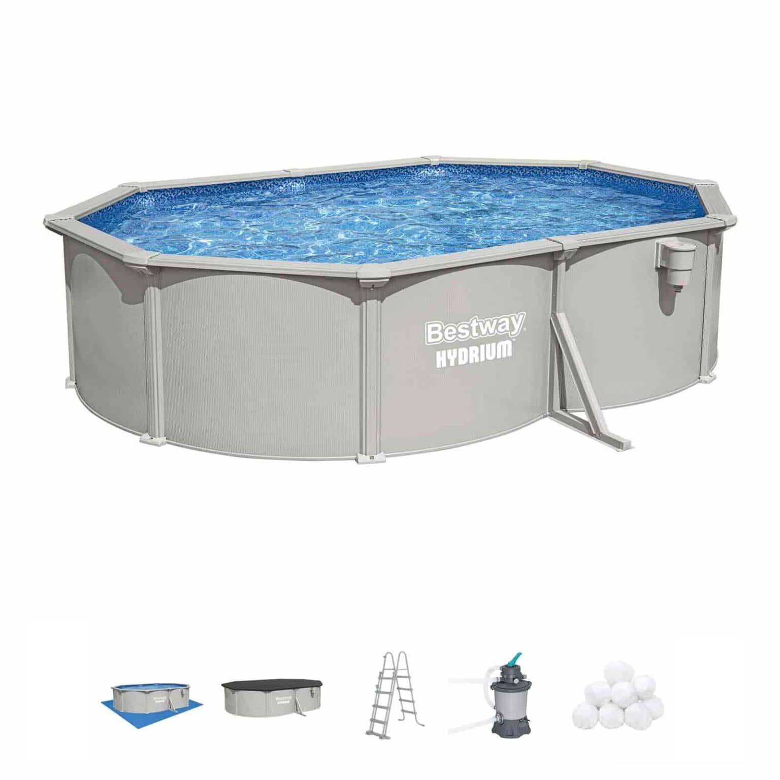Piscina desmontable ovalada acero Hydrium 5,00m x 3,66m x 1,22m
