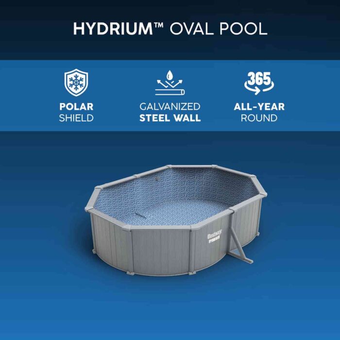 Piscina desmontable ovalada acero Hydrium 5,00m x 3,66m x 1,22m Piscina desmontable ovalada acero Hydrium 5,00m x 3,66m x 1,22m