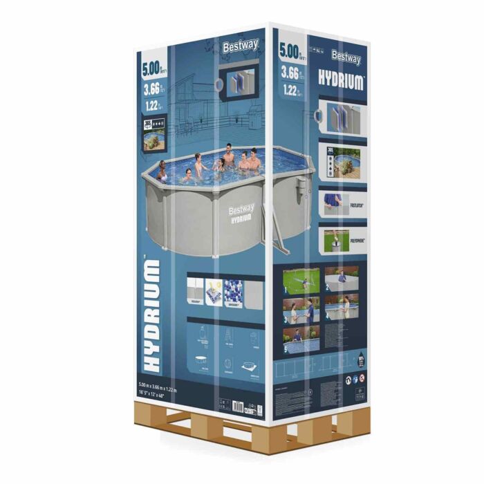Piscina desmontable ovalada acero Hydrium 5,00m x 3,66m x 1,22m Piscina desmontable ovalada acero Hydrium 5,00m x 3,66m x 1,22m