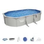 Piscina desmontable ovalada acero Hydrium 6,10m x 3,66 m x 1,22 m Piscina desmontable Hydrium ovalada Bestway 6,10 × 3,66 × 1,22 m con todos los accesorios del pack incluidos