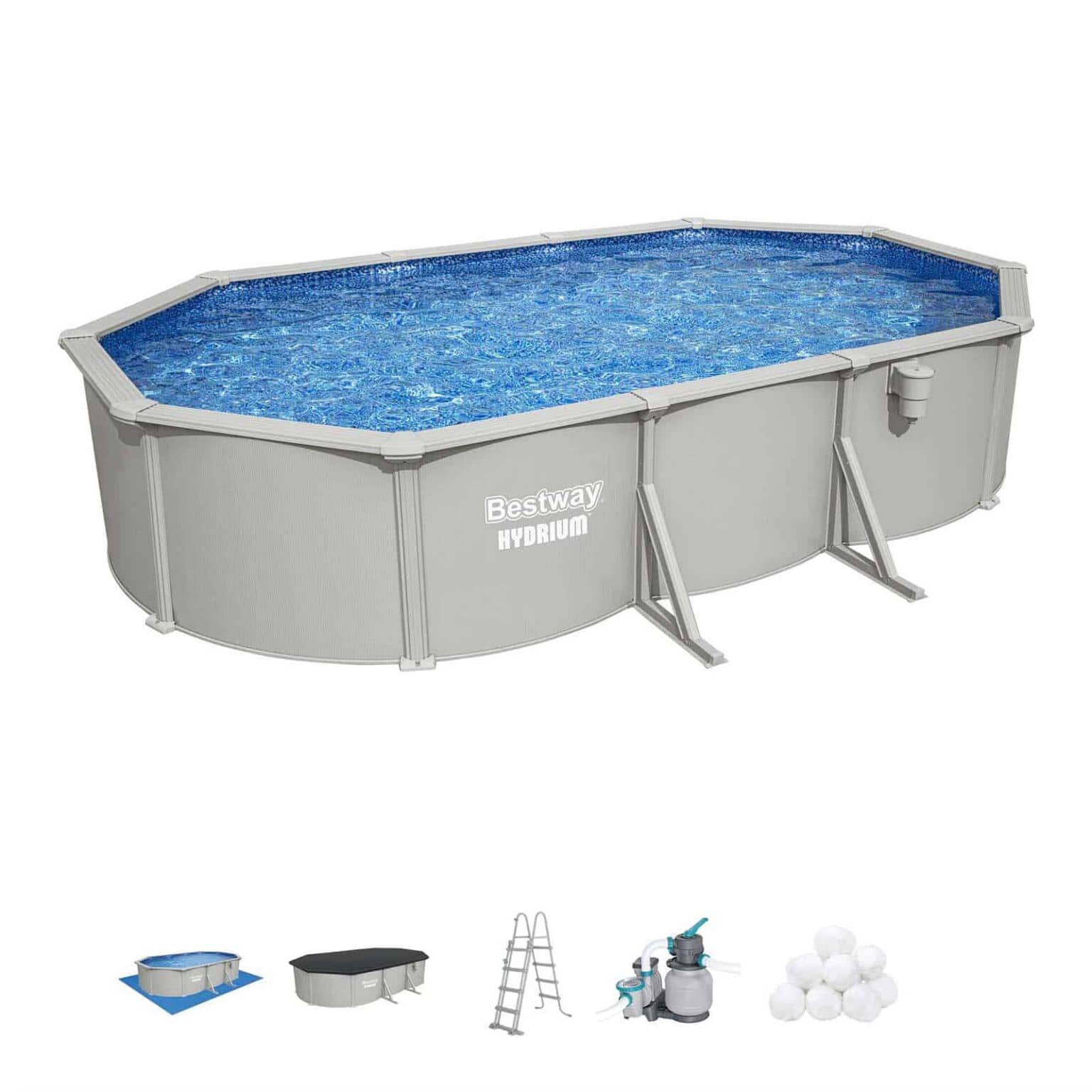 Piscina desmontable ovalada acero Hydrium 6,10m x 3,66 m x 1,22 m