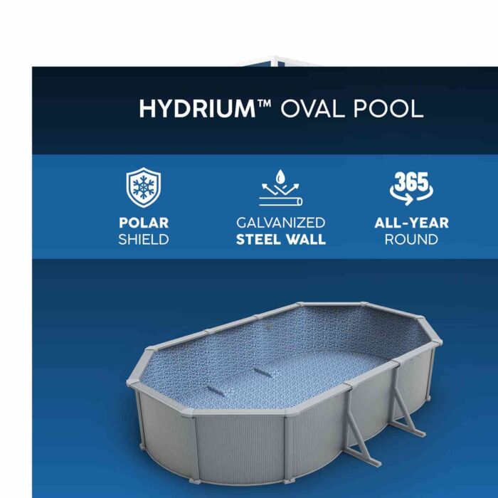 Piscina desmontable ovalada acero Hydrium 6,10m x 3,66 m x 1,22 m