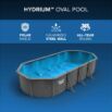 Piscina desmontable ovalada acero Hydrium 7,32m x 3,66m x 1,32m
