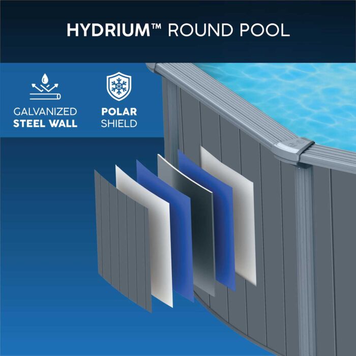 Piscina desmontable ovalada acero Hydrium 7,32m x 3,66m x 1,32m
