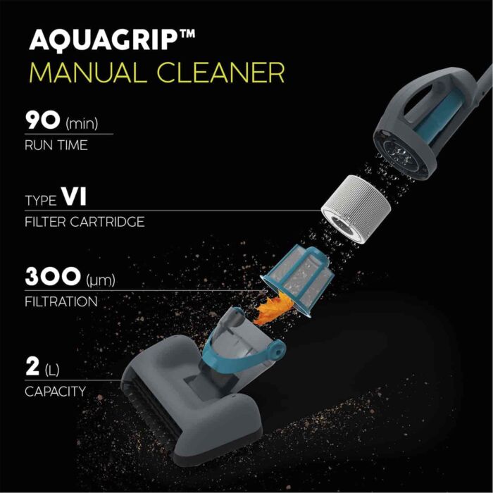 Limpiafondos portátil recargable AquaGrip