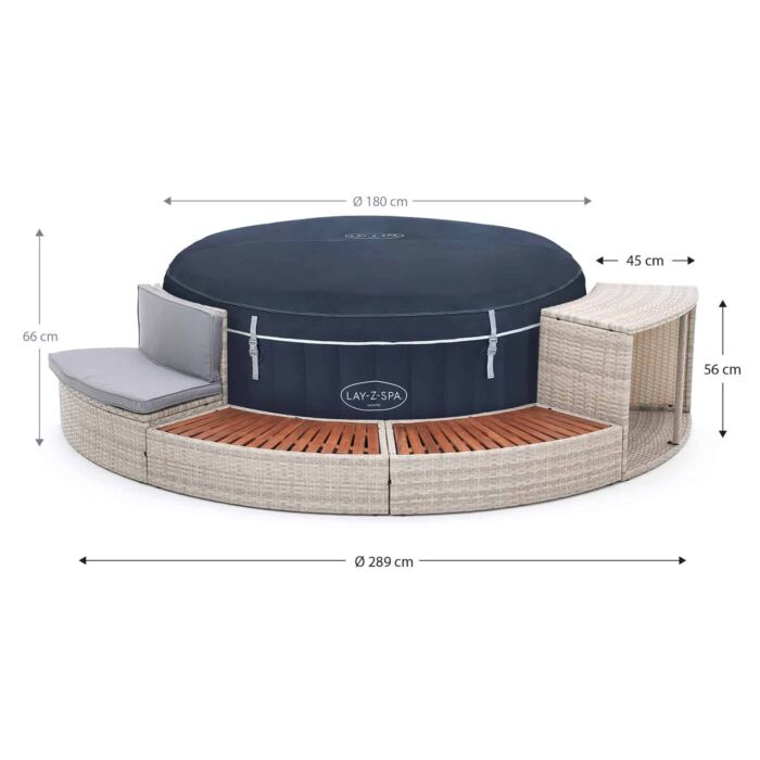Pack Spa 2-4 pers. Lay-Z-Spa Miami con HALF SURROUND 180