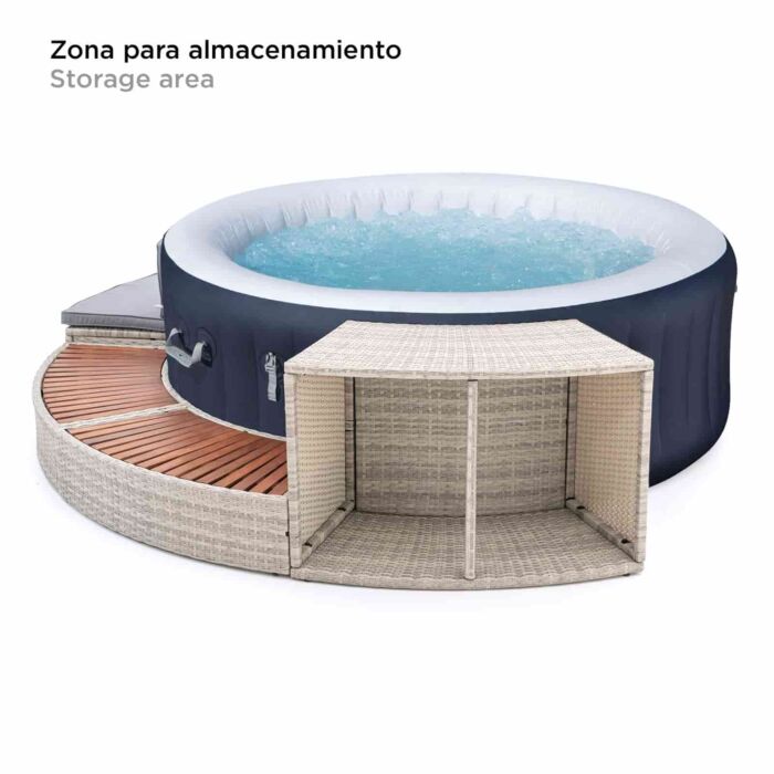 Pack Spa 2-4 pers. Lay-Z-Spa Miami con HALF SURROUND 180