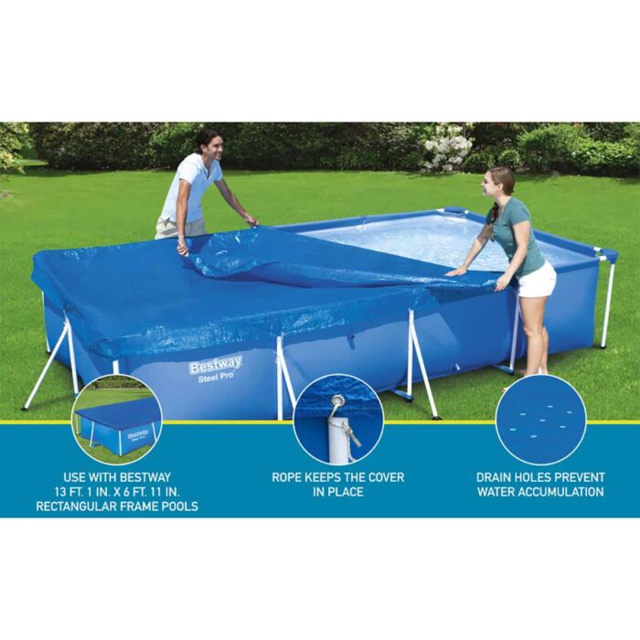 Cubierta rectangular para piscinas desmontables de 4 x 2,11m